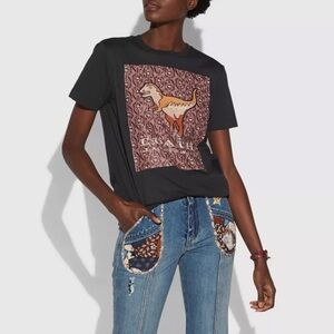 Like new COACH Rexy black T-shirt